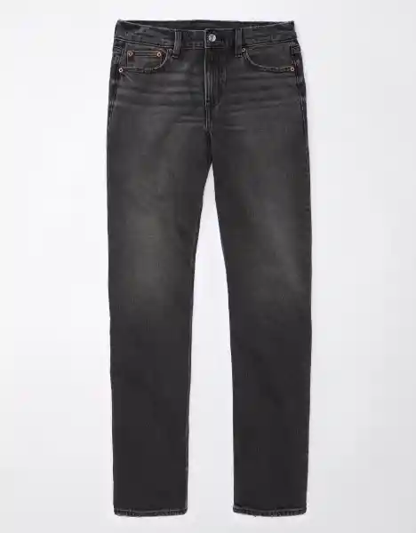 Jean Straight Mujer Negro Talla 00 American Eagle