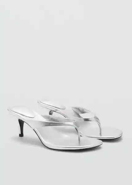 Sandalias Adagio Plata Talla 41 Mujer Mango