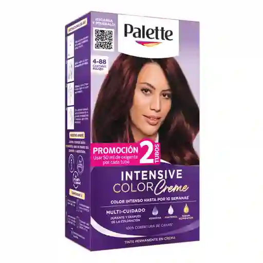 Tinte Palette Color Creme 4-88 Castaño Rojizo