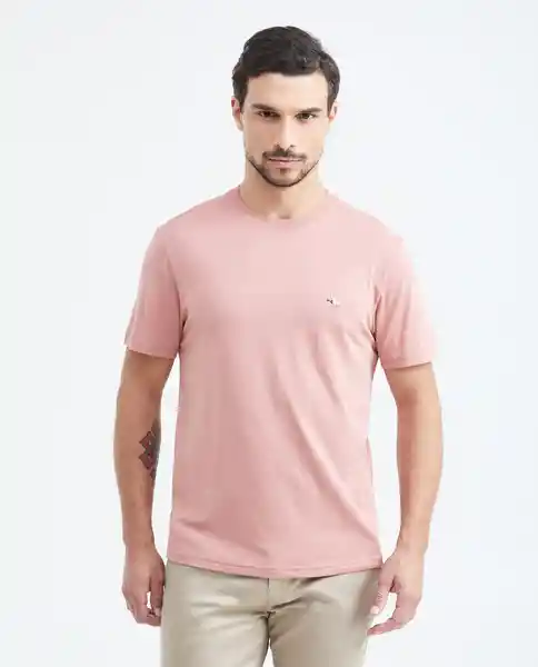 Camiseta Básica Masculino Rosa Cenizo Medio Talla S Chevignon