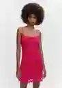 Vestido Dalias Fucsia Talla L Mujer Mango