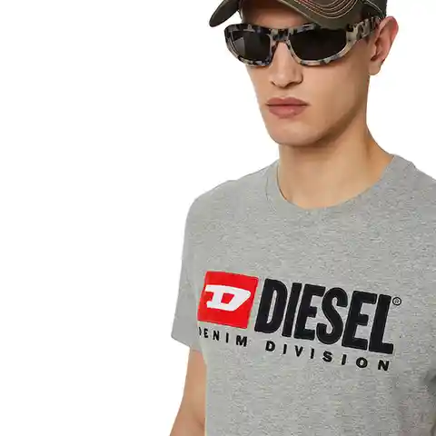 Diesel Camiseta Hombre Adulto Gris Talla M T-DIEGOR-DIV