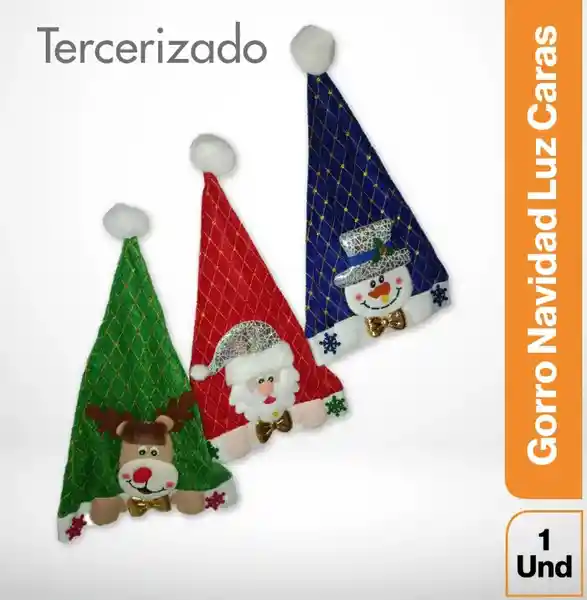 Gorro Navidad Luz Caras