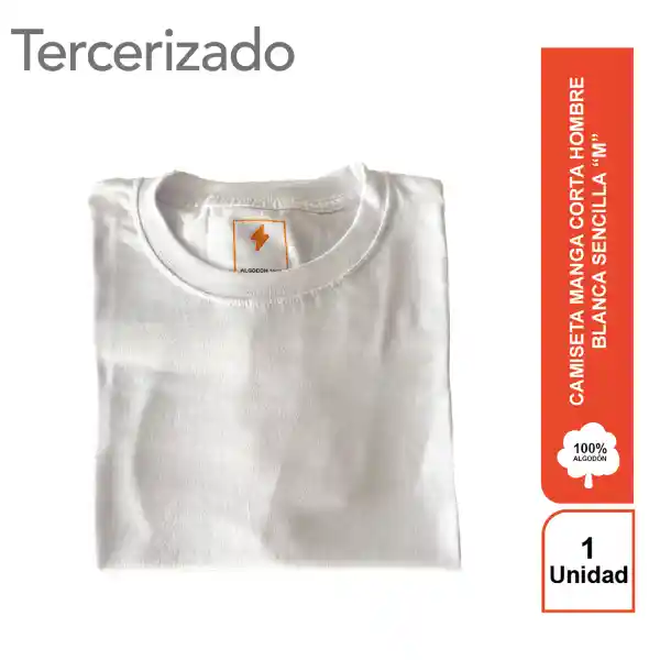 Rayito Camiseta Hombre Blanca Básica M