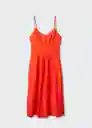 Vestido Salinas Coral Talla S Mujer Mango