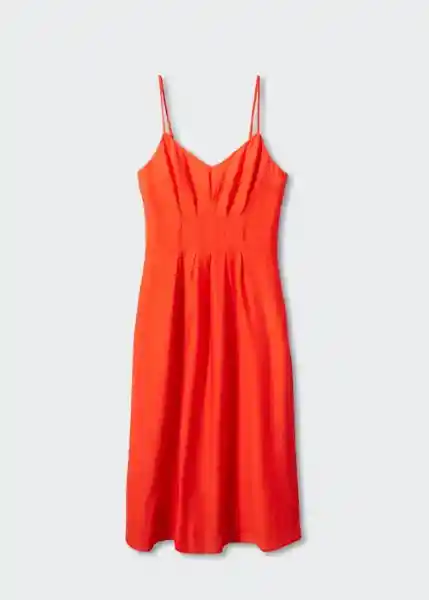 Vestido Salinas Coral Talla S Mujer Mango