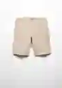 Bermuda Gracia Beige Talla 38 Hombre Mango