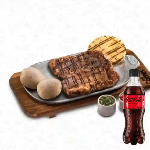 Combo Churrasco + Coca Cola Sin Azúcar 400 ml