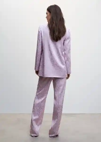 Blazer Americana Topete Malva Talla M Mujer Mango