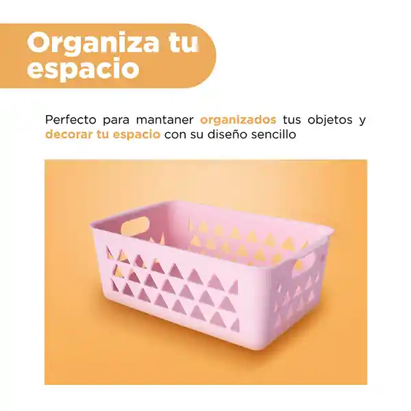 Cesta de Almacenamiento Pequeña Serie Rosa Miniso