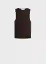 Top Hernan Chocolate Talla S Mujer Mango