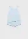 Pijama Tirante Zuli Celeste Talla 12 Niñas Mango