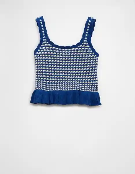 Suéter Tejido Mujer Azul Talla Small 1650425 American Eagle