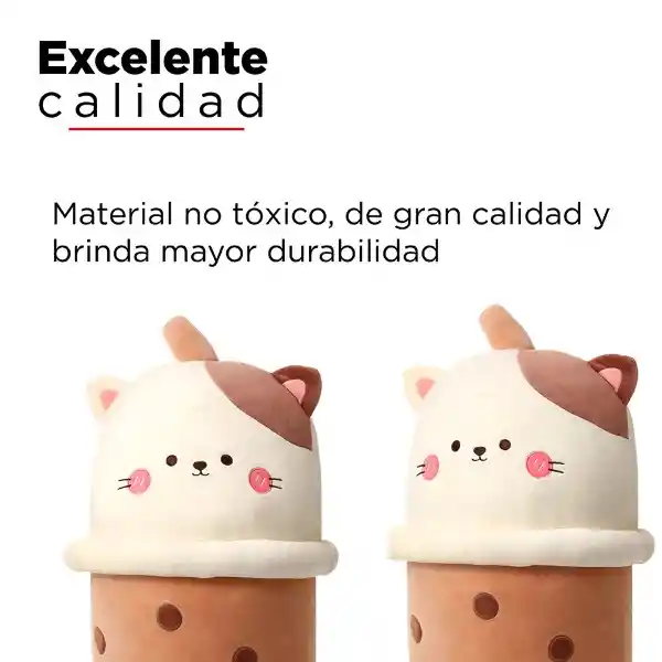 Peluche de Gato Bubble Tea Milk Tea Miniso