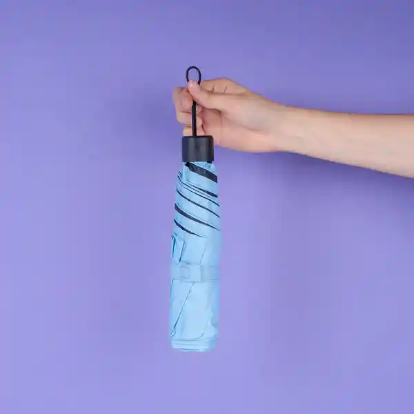 Sombrilla Clásica de Color Sólido Azul Claro Miniso