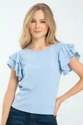 Blusa Macondo Color Azul Claro Talla L Ragged