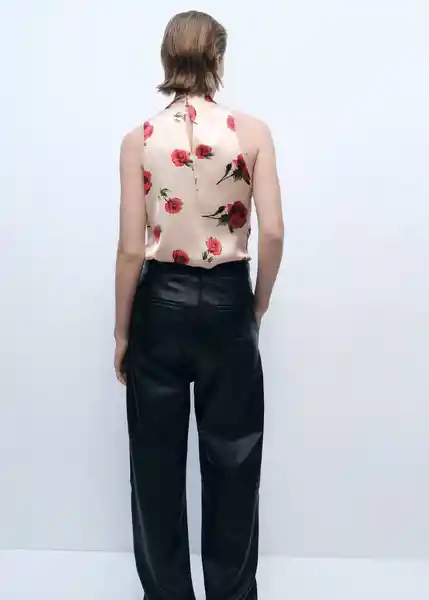 Blusa Rose Crudo Talla M Mujer Mango