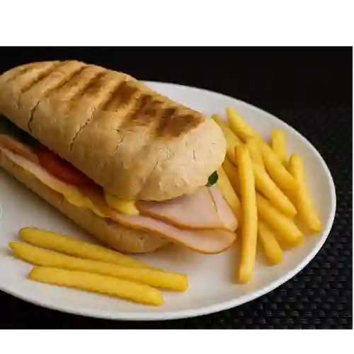 Mr Sandwich de Jamon y Queso con Papas