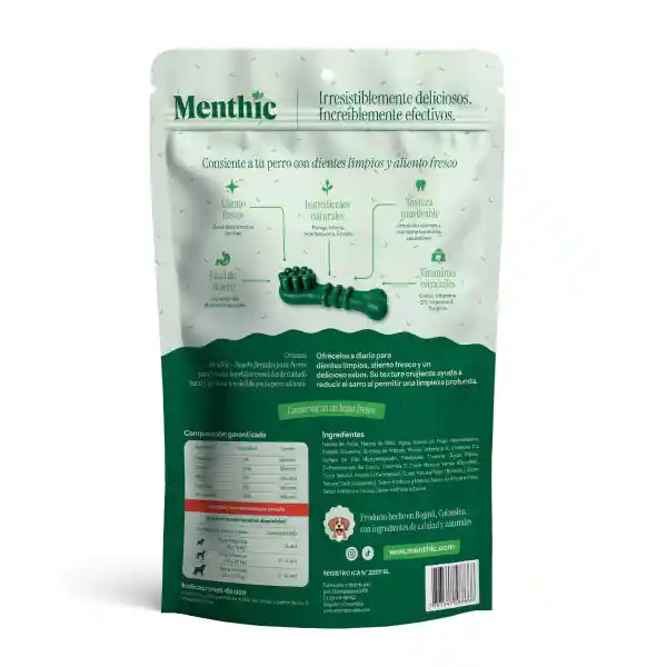 Menthic Snack Dental Para Perros Cepillos Talla S