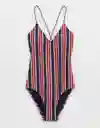 Vestido de Baño Entero Azul Talla: MEDIUM 5857410 American Eagle