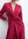 Vestido Fresno4 Fucsia Talla 18 Mujer Mango