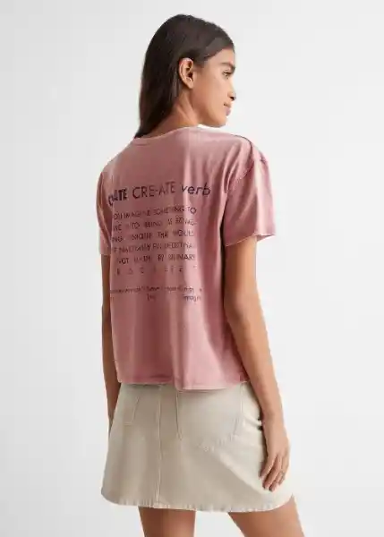 Camiseta Create Rosa Talla 20 Niña Mango