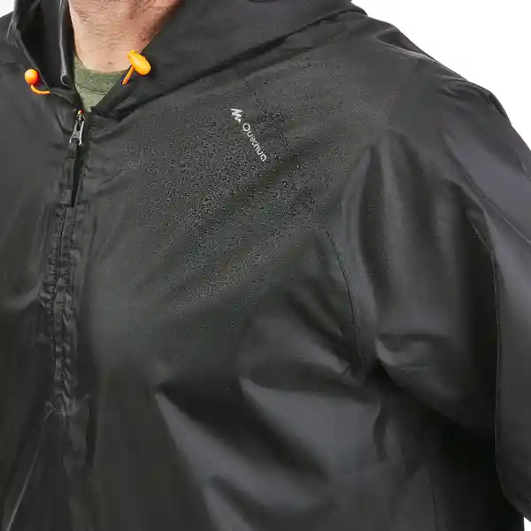 Quechua Chaqueta Impermeable 1/2 Cremallera Hombre Negro XS/S