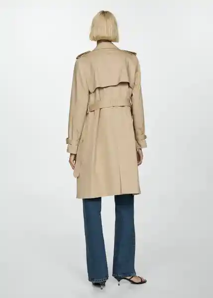 Saco Trench Polana Beige Talla XS Mujer Mango