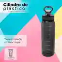 Miniso Botella de Plástico Para Deportes Con Asa Negro 900 mL