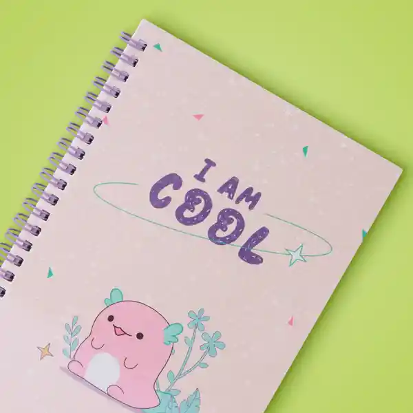 Libreta Argollada 80 Hojas Serie Axolotl Story Miniso