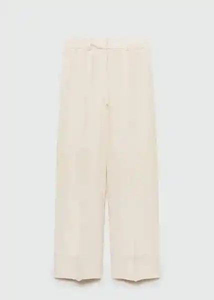 Pantalón Gelmi Crudo Talla 36 Mujer Mango