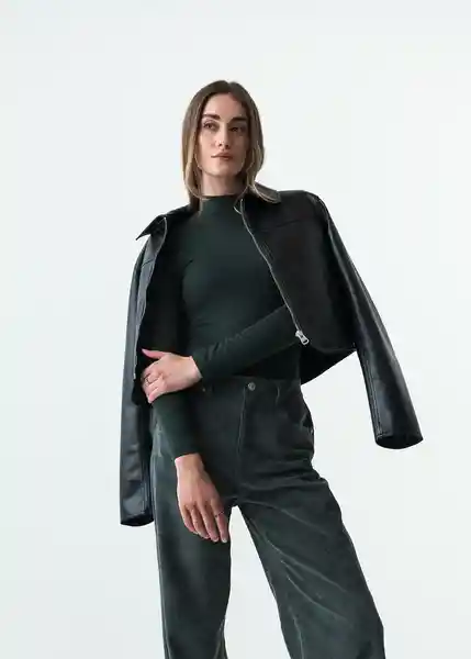 Camiseta Mujer Verde Hidai Ultraoscuro Talla S 503G030 Naf Naf