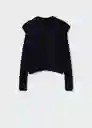 Saco Jersey Volado Negro Talla L Mujer Mango