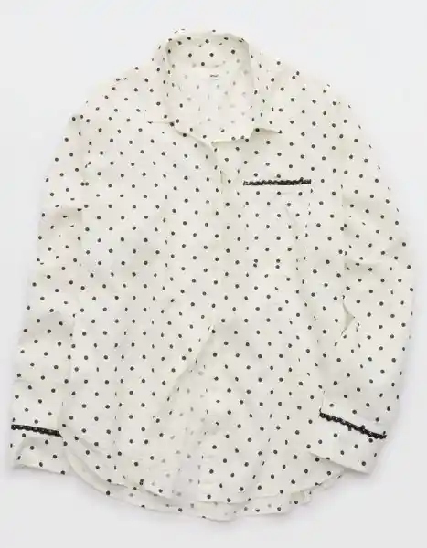 Pijama Aerie Blanco Talla Small 1796125 American Eagle