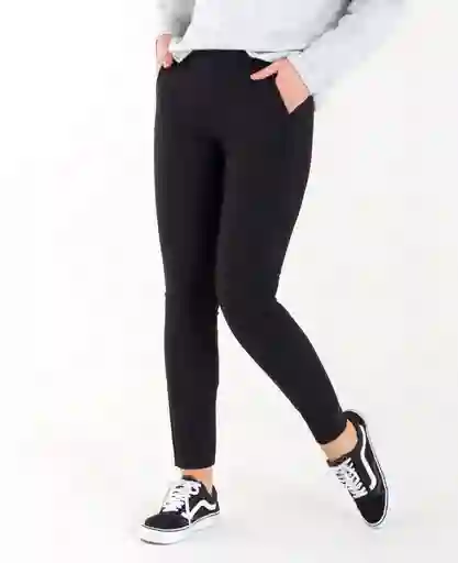 pantalon skinny tiro medio alto paris negro talla 10 mujer Naf-Naf