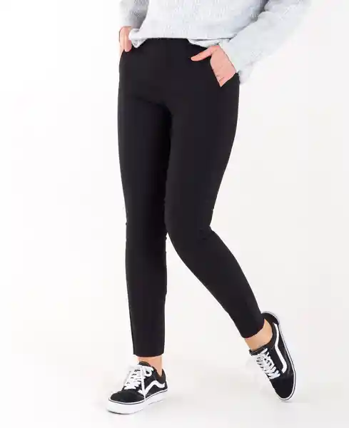 pantalon skinny tiro medio alto paris negro talla 10 mujer Naf-Naf