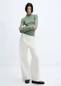 Camiseta Second Verde Talla S Mujer Mango