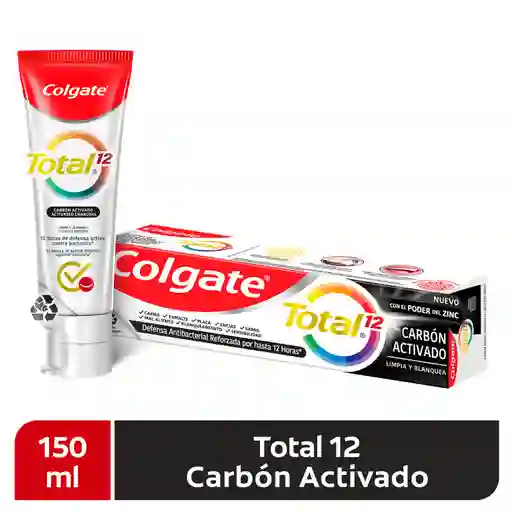 Colgate Crema Dental Total 12 Carbón Activado