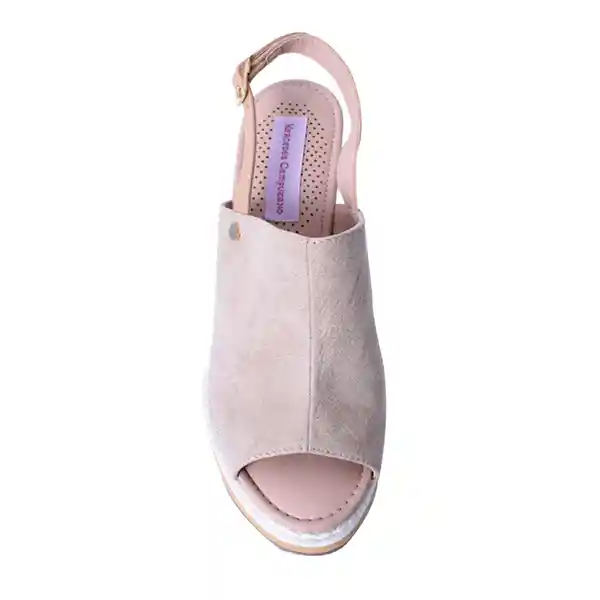 Zapatos Spadrilla Plataforma Ilka Beige 38