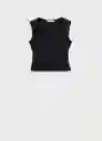 Top Rayo Negro Talla M Mujer Mango
