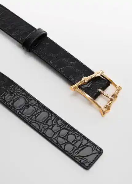 Cinturón Tira Negro Talla M Mujer Mango