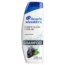 Shampoo Head Shoulders Purificacion Capilar Carbon Activado Champu Head and Shoulders 375 ml