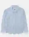 Camisa Mujer Azul Talla Small 6433401 American Eagle