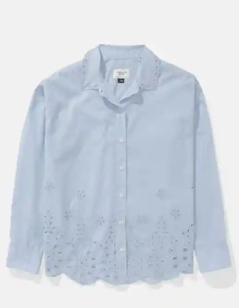 Camisa Mujer Azul Talla Small 6433401 American Eagle
