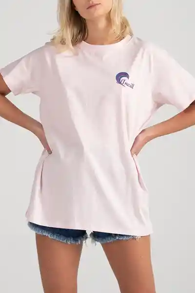 ONeill Camiseta Oversized Wavey Daze Femenino Rosado Talla L