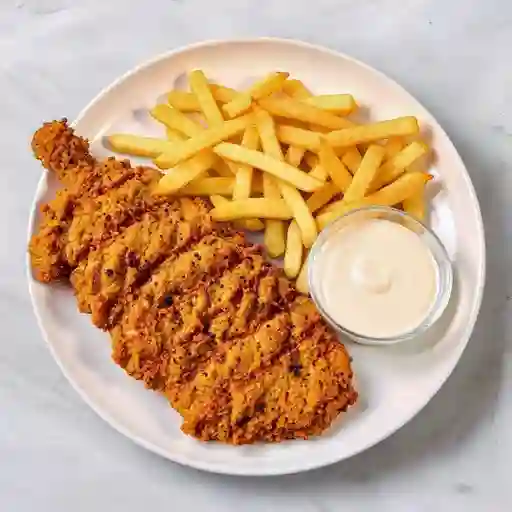 1 Pollo ala broaster sencillo