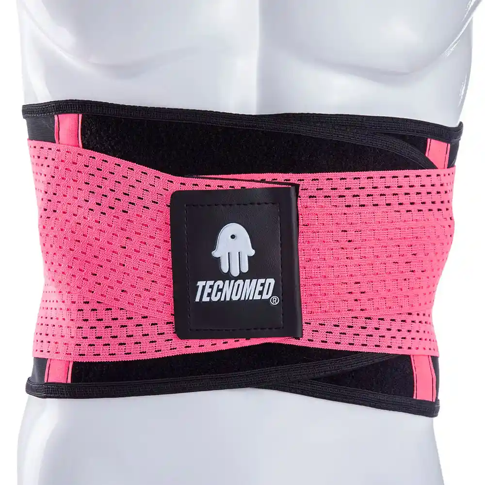 Tecnomed Faja Columna Rosa Neon T-M