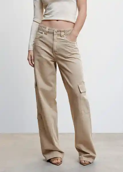 Jean Madison Beige Talla 40 Mujer Mango