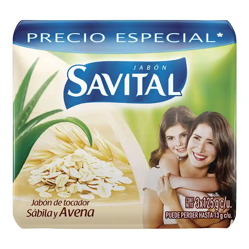 Savital Jabón en Barra Avena con Sábila y Avena