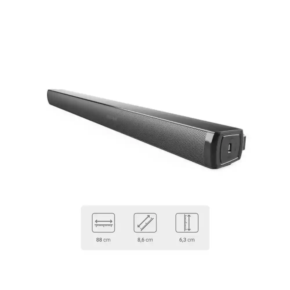 Barra de Sonido Hyundai 80 W 2.0 4 Parlantes Con Potencia de 80w Negro